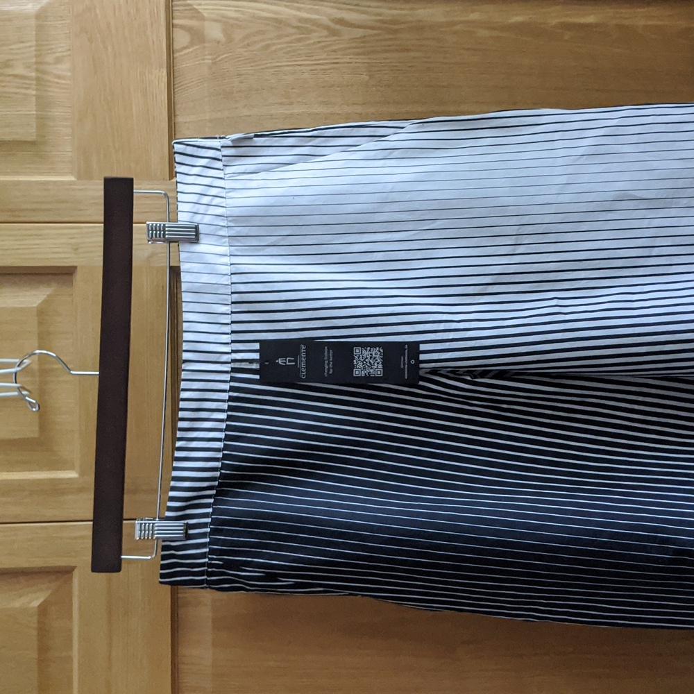 Clemente Black White Organic Cotton Pants SZ 12/14